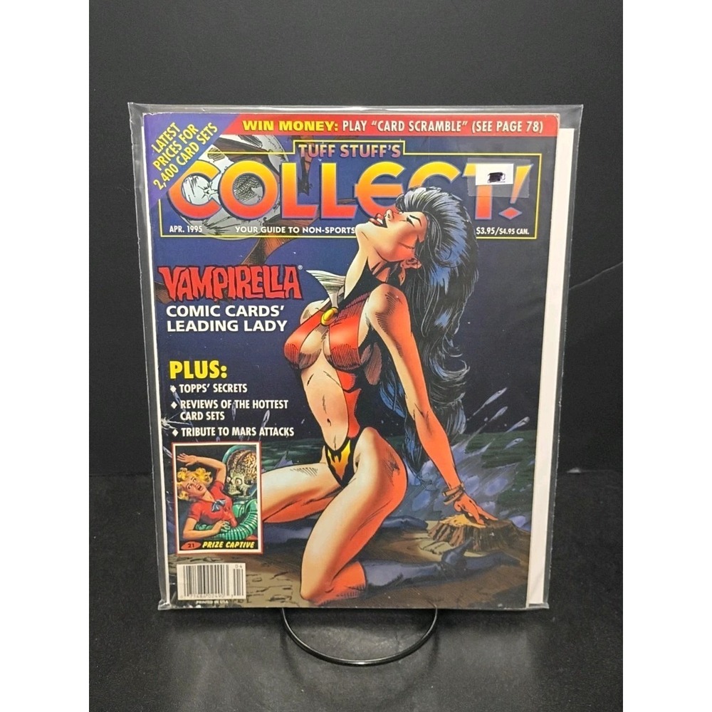 1995 April Tuff Stuffs Collect! Non-Sports Card Magazine Vampirella Cover